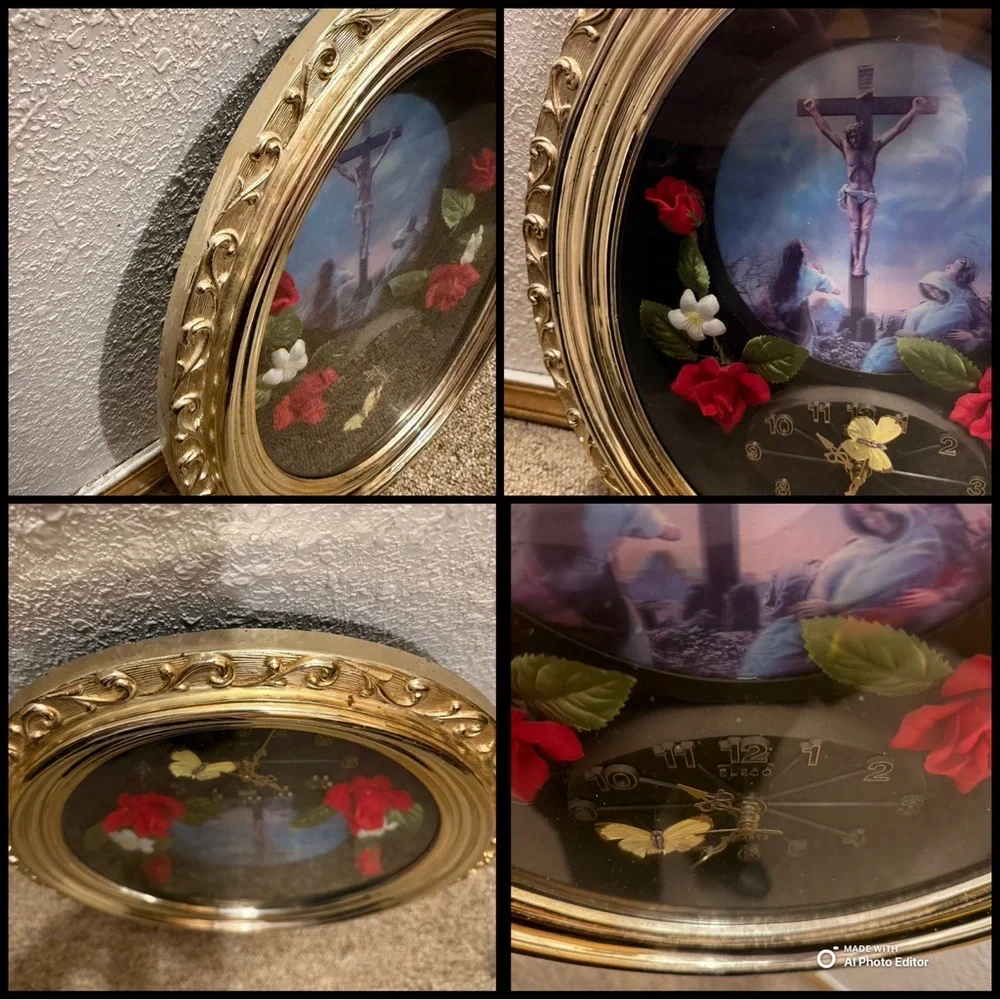 Vintage Jesus Quartz Clock